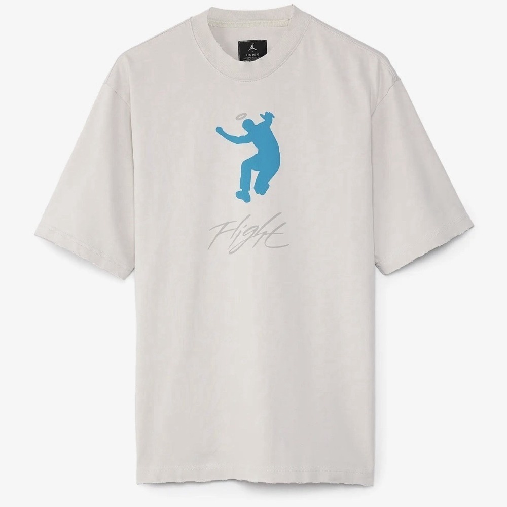NIKE AIR JORDAN X Union LA Logo T- Shirt Adult Size Medium Gray Flight Shirt - Picture 9 of 9